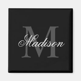 名前をカスタムするモノグラム書道ブラックの作成 マグネット