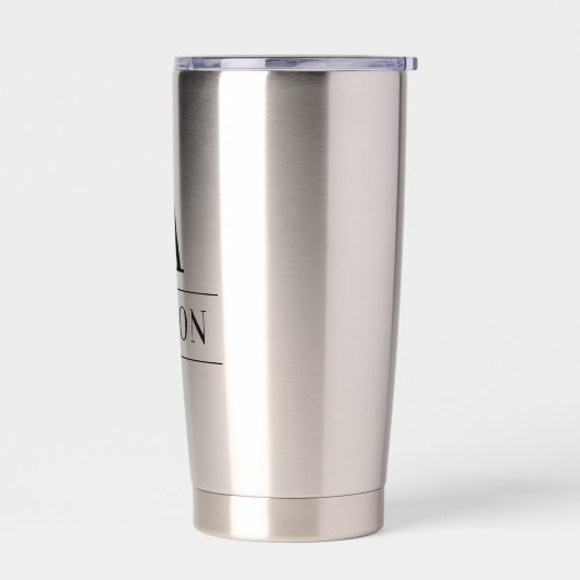 名前をカスタムするモノグラム母父の日の贈り物 保温保冷タンブラー (左面)