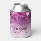 名前をカスタムするモノグラム紫グラデーション結晶 缶クーラー (缶正面)