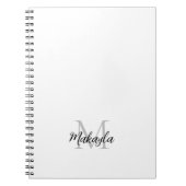名前をカスタムするモノグラム ノートブック (正面)