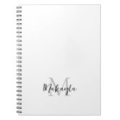 名前をカスタムするモノグラム ノートブック (正面)