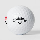 名前をカスタムするモノグラムUSA国旗Callaway Warbird 2.0 ゴルフボール (ロゴ)