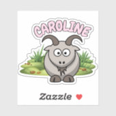 名前をカスタムするヤギ農場風刺動物 シール (シート)