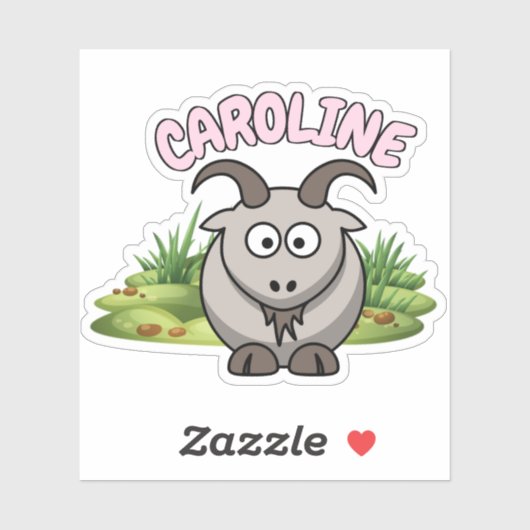 名前をカスタムするヤギ農場風刺動物 シール (シート)
