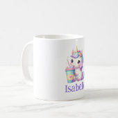 名前をカスタムするユニコーンマグ コーヒーマグカップ (正面左)