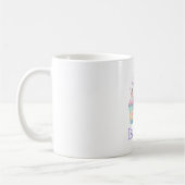 名前をカスタムするユニコーンマグ コーヒーマグカップ (左)