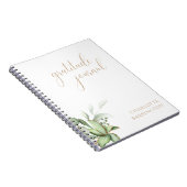 名前をカスタムするユーカリ緑の感謝ジャーナル ノートブック (右側)