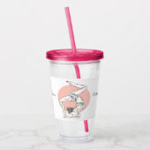 名前をカスタムするヨガウーマンタンブラー アクリルタンブラー (左)