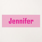 名前をカスタムするヨガマット – ピンク&マゼンタパーソナライズされた ヨガマット (正面(横))