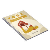 名前をカスタムするヨガモダンカラフルトレンディー雑誌 ノートブック (右側)