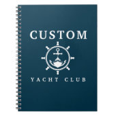 名前をカスタムするヨットノートブックヨットゲストログ ノートブック (正面)