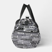 名前をカスタムするヨーロッパ旅行者 ダッフルバッグ (右)