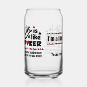 名前をカスタムするライフ様トランプのポーカー ガラス缶 (正面)