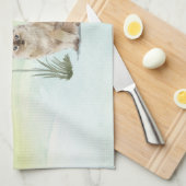 名前をカスタムするラグドール猫ペット キッチンタオル (四つ折り)