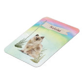 名前をカスタムするラグドール猫ペット マグネット (左側)