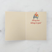 名前をカスタムするラブキュートトロピカルパロッツハート シーズンカード (内部)