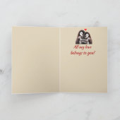 名前をカスタムするラブキュートペンギンハート シーズンカード (内部)