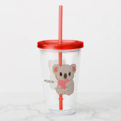名前をカスタムするラブコアラ アクリルタンブラー (正面)
