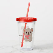 名前をカスタムするラブコアラ アクリルタンブラー (裏面)