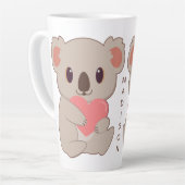 名前をカスタムするラブコアラ カフェラテマグ (左アングル)