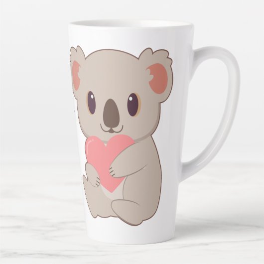 名前をカスタムするラブコアラ カフェラテマグ (右)