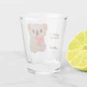 名前をカスタムするラブコアラ ショットグラス (裏面)
