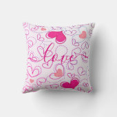 名前をカスタムするラブハート格言ヴァレンティーンズギフト クッション (裏面)