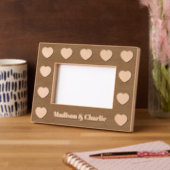 名前をカスタムするラブハート レーザー彫刻フレーム (左)
