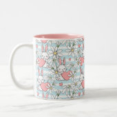 名前をカスタムするラブブンニースパターン ツートーンマグカップ (左)