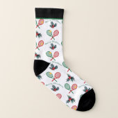 名前をカスタムするラブリ🎄クリスマ🎾テニス ソックス (左内側)