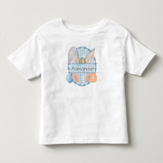 名前をカスタムするラベルイースターボーバニー トドラーTシャツ
