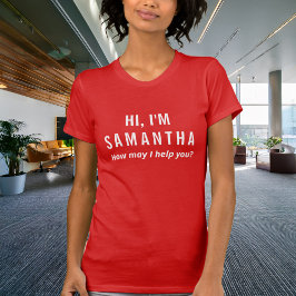 名前をカスタムするラベルティースタッフとイベントチーム Tシャツ