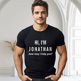 名前をカスタムするラベルティースタッフとイベントチーム Tシャツ