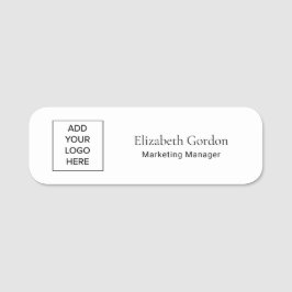 名前をカスタムするラベルロゴプロフェッショナルミニマル 名札