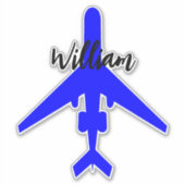 名前をカスタムするラベル旅行用スーツケース シール (正面)