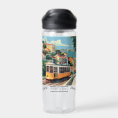 名前をカスタムするリスボンポルトガル ウォーターボトル (背面)