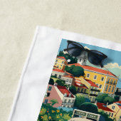 名前をカスタムするリスボンポルトガル ビーチタオル (インサイチュ)