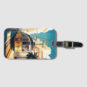 名前をカスタムするリスボンポルトガル ラゲッジタグ (正面横)