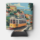 名前をカスタムするリスボンポルトガル 缶クーラー (正面)