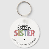 名前をカスタムするリトルシスター可愛パーソナライズされたい キーホルダー (正面)