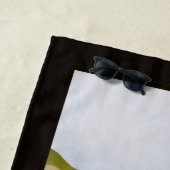 名前をカスタムするレイイタリアンクスヴィンテージトラベル ビーチタオル (インサイチュ)