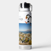 名前をカスタムするレイキャビクアイスランド ウォーターボトル (背面)