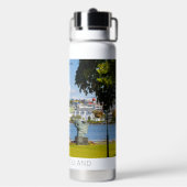 名前をカスタムするレイキャビクアイスランド ウォーターボトル (背面)