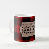 名前をカスタムするレイクハウスプラ素朴イド コーヒーマグカップ (正面左)