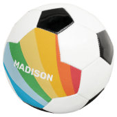 名前をカスタムするレインボーカラー サッカーボール (3/4)