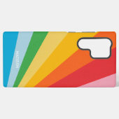 名前をカスタムするレインボーカラー SAMSUNG GALAXYケース (裏面横)