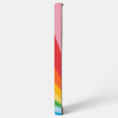 名前をカスタムするレインボーカラー SAMSUNG GALAXYケース (左側面)