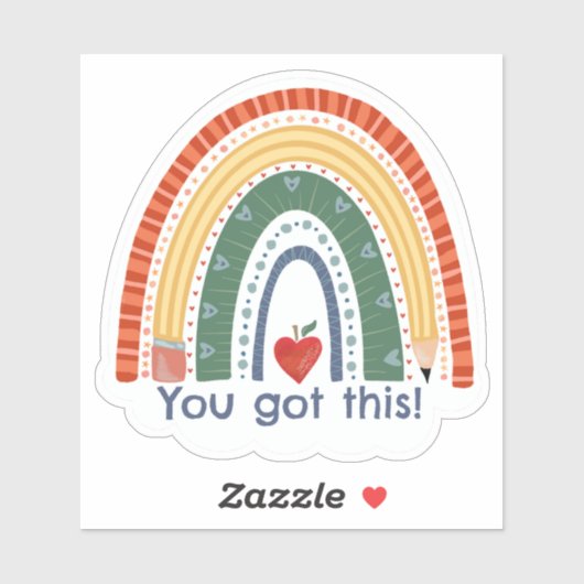 名前をカスタムするレインボースクールをテーマにしたインスピレーション シール (シート)