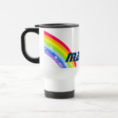名前をカスタムするレインボートラベルボーイズ青いマグカップ トラベルマグ (左)