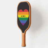 名前をカスタムするレインボーハート ピックルボールラケット (左)